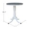 International Concepts Round 36 in Rd Top Pedestal Table, Bar Ht, White/Heather Gray, 36 W, 36 L, 41.1 in H, Wood K05-36RT-6B-2 - alternate 4